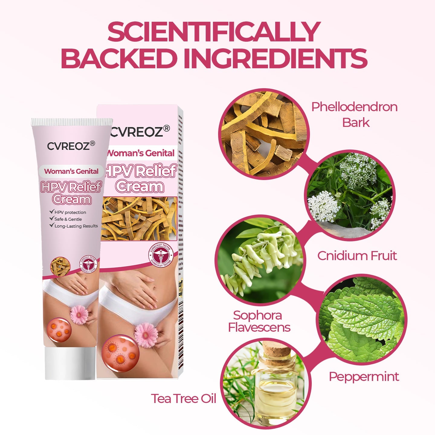 ♀️ CVREOZ® Woman's Genital HPV Relief Cream 🔥HOT SALE UP TO 60% OFF