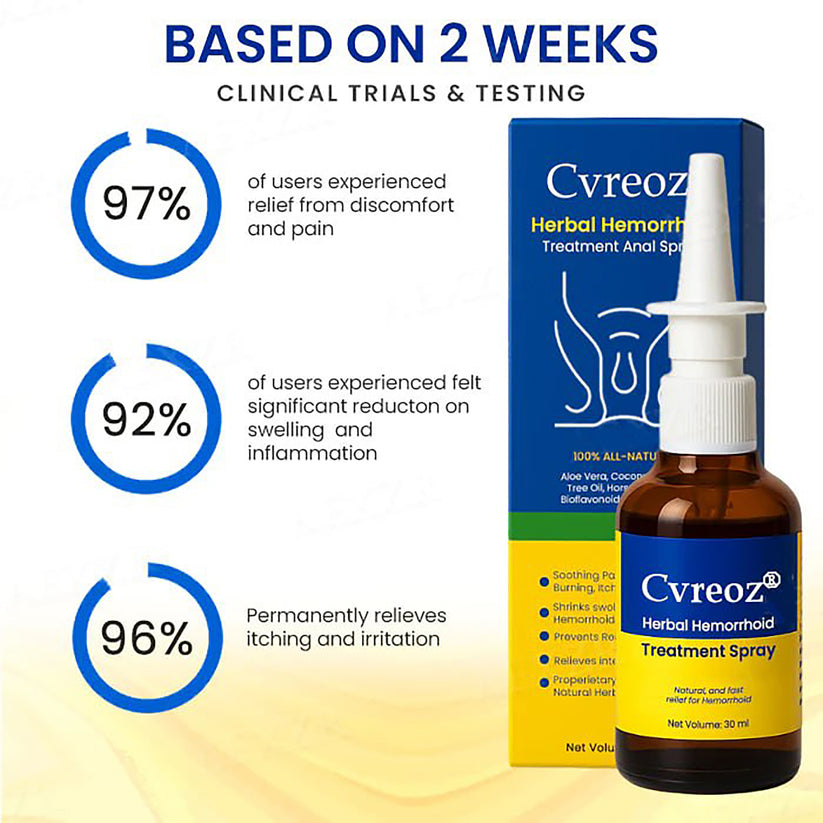 🔥LIMITED DEAL: 60% OFF🔥Cvreoz® Herbal Hemorrhoid Treatment Anal Spray