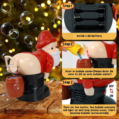 🎄Celebrate Christmas: 60% OFF! 🎅TLOPA® Bubble Blowing Santa With Music & Flashing Lights🫧
