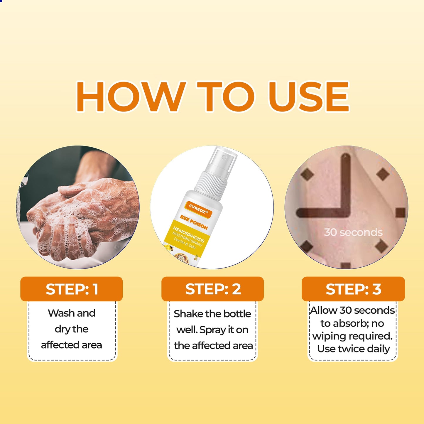 CVREOZ® Hemorrhoids Bee Poison Soothing Spray