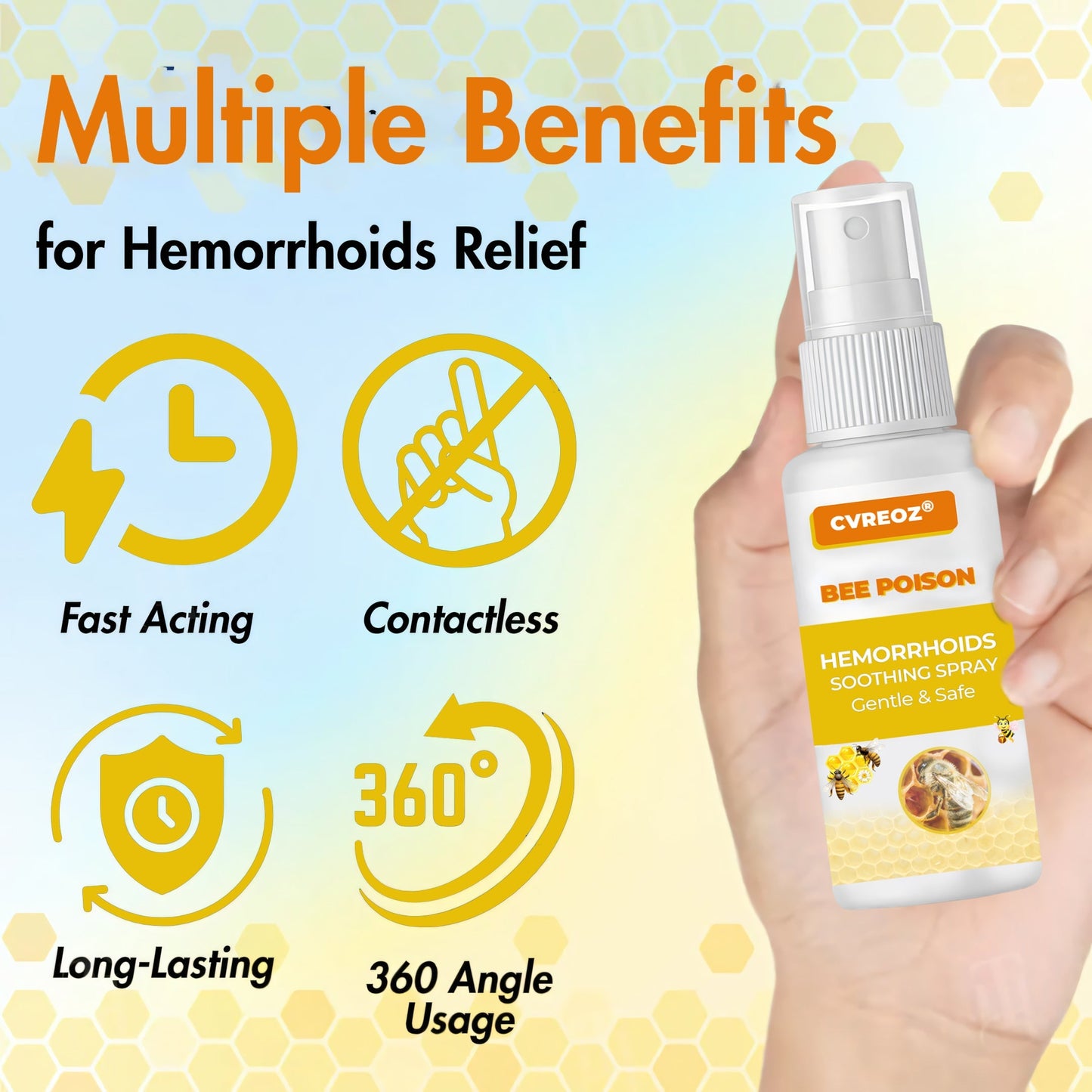 CVREOZ® Hemorrhoids Bee Poison Soothing Spray