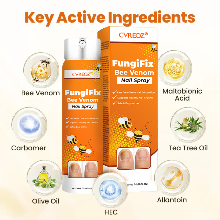 🧡 CVREOZ® FungiFix Bee Venom Nail Spray 🐝✨