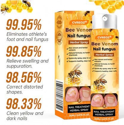 💥 2025 Limited 60% OFF ️⏳ Crveoz® Bee Venom Nail Fungus Herbal Spray